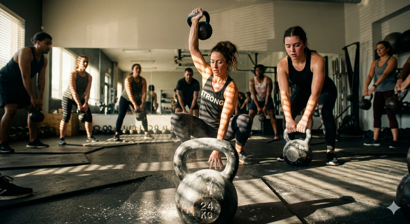 Treino funcional com kettlebells